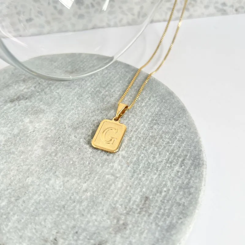 COLAR PINGENTE MINI 1X1 MEDALHA DE LETRA - G