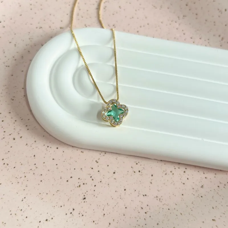 COLAR TREVO INSPIRAÇÃO - VAN CLEEF 45CM