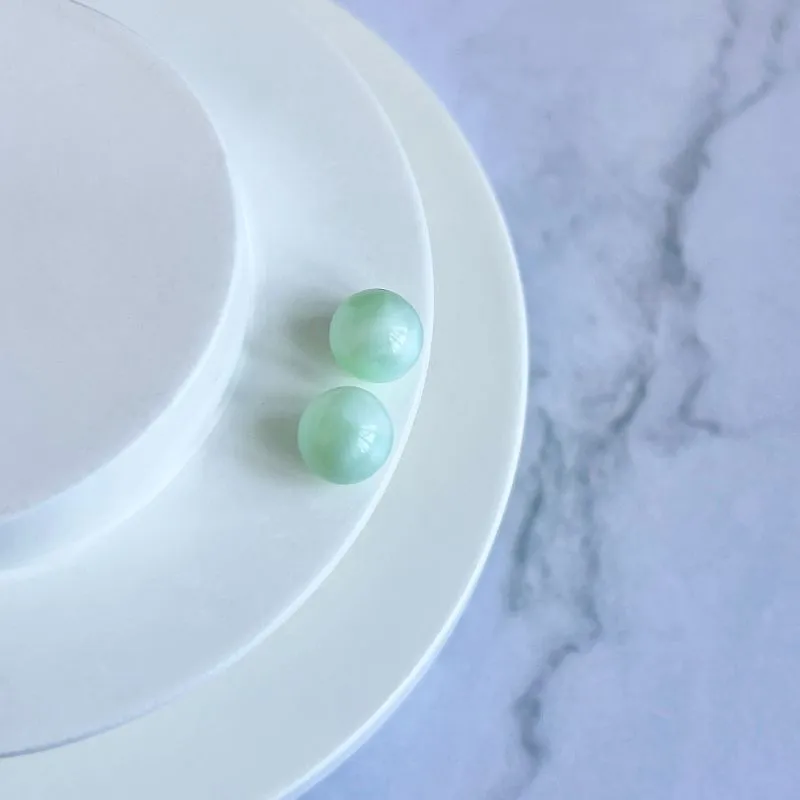 BRINCO BOLA CANDY COLOR VERDE 8MM