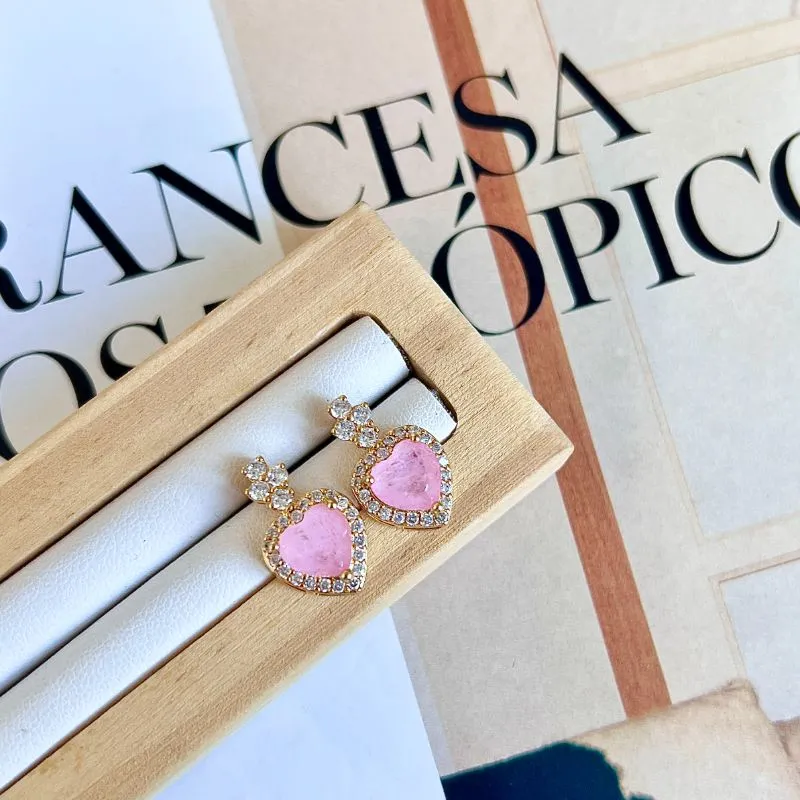 BRINCO CORAÇÃO FUSION COM DETALHES EM ZIRCONIA BRINCO CORAÇÃO FUSION COM DETALHES EM ZIRCONIA