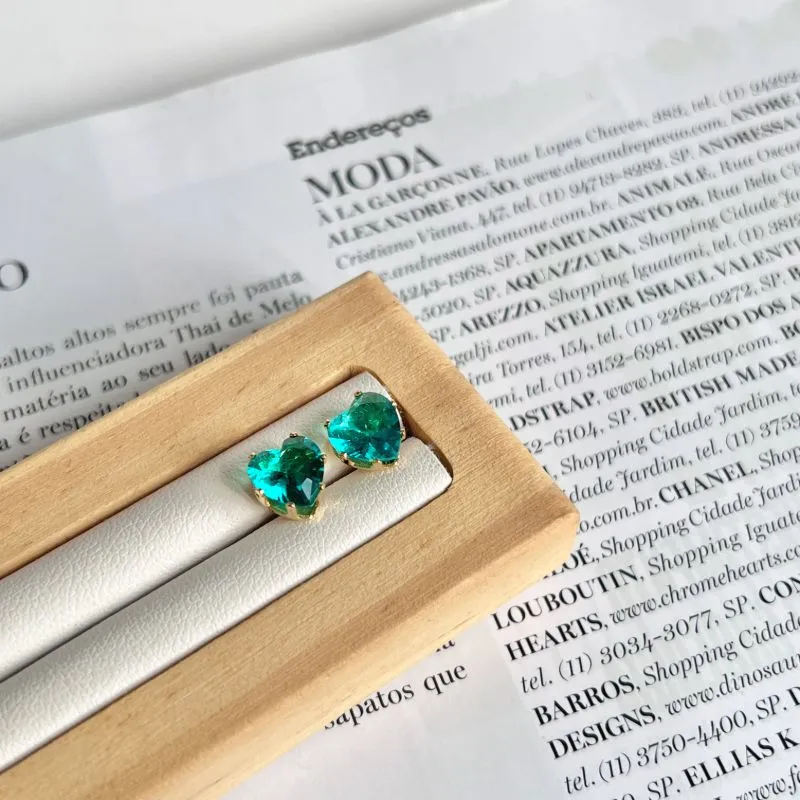 BRINCO CORAÇÃO TURMALINA BRINCO CORAÇÃO TURMALINA