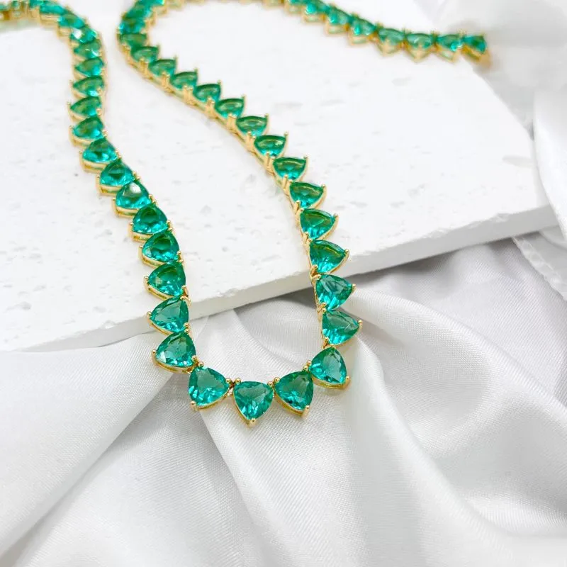 COLAR PEDRARIA - TURMALINA 45CM FECHO JOIA COLAR PEDRARIA - TURMALINA 45CM FECHO JOIA