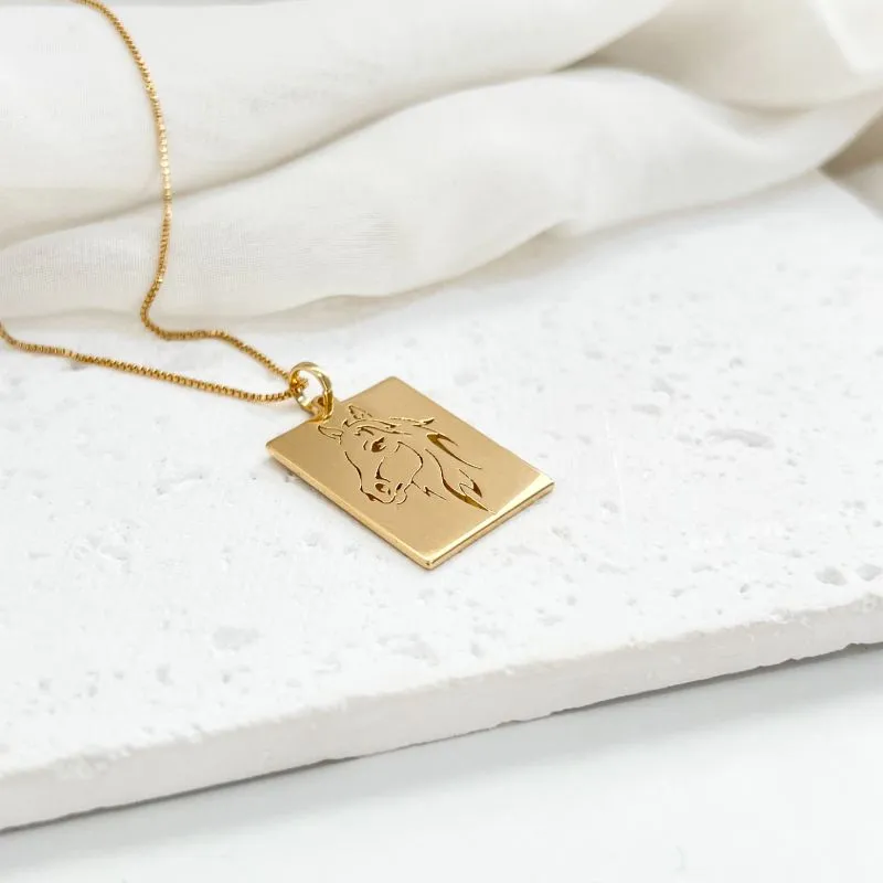 COLAR PLACA CAVALO