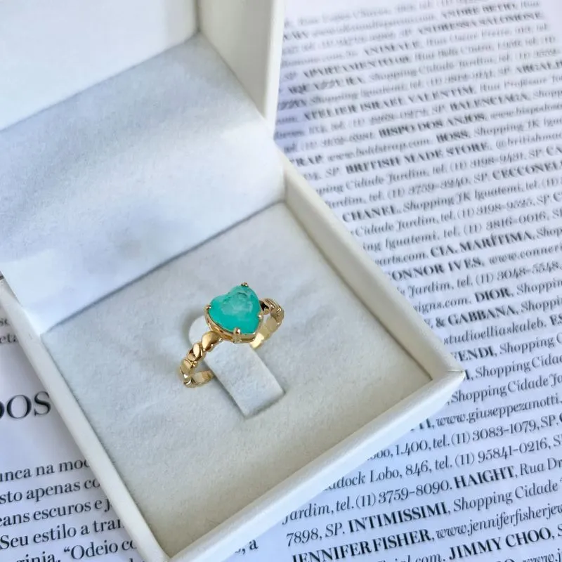 ANEL CORAÇÃO TURMALINA FUSION ANEL CORAÇÃO TURMALINA FUSION