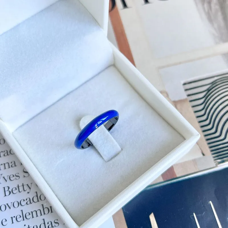 ANEL ESMALTADO AZUL ANEL ESMALTADO AZUL