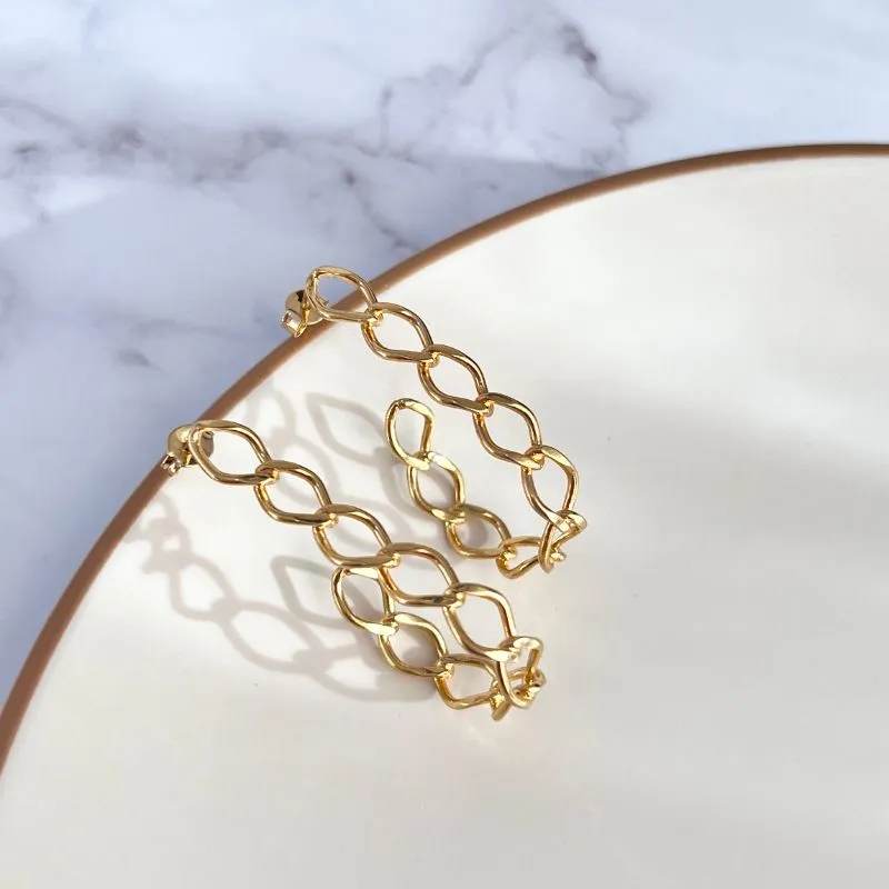 BRINCO ARGOLA ELOS ESTILO GANCHO