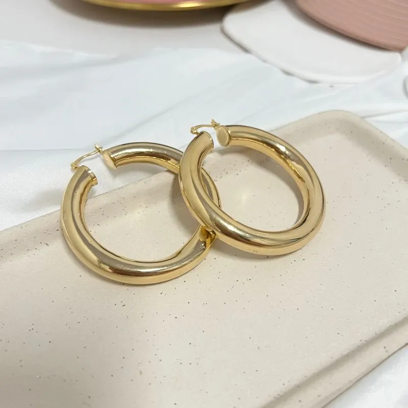 BRINCO MAXI ARGOLA TUBO SEM TARRAXA BRINCO MAXI ARGOLA TUBO SEM TARRAXA