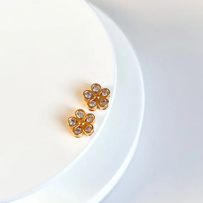 BRINCO PINO FLOR CRISTAL