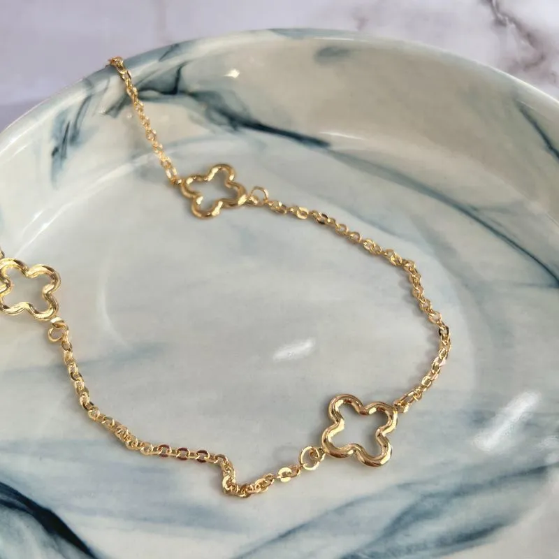 COLAR 5 TREVO VAZADOS - 65CM