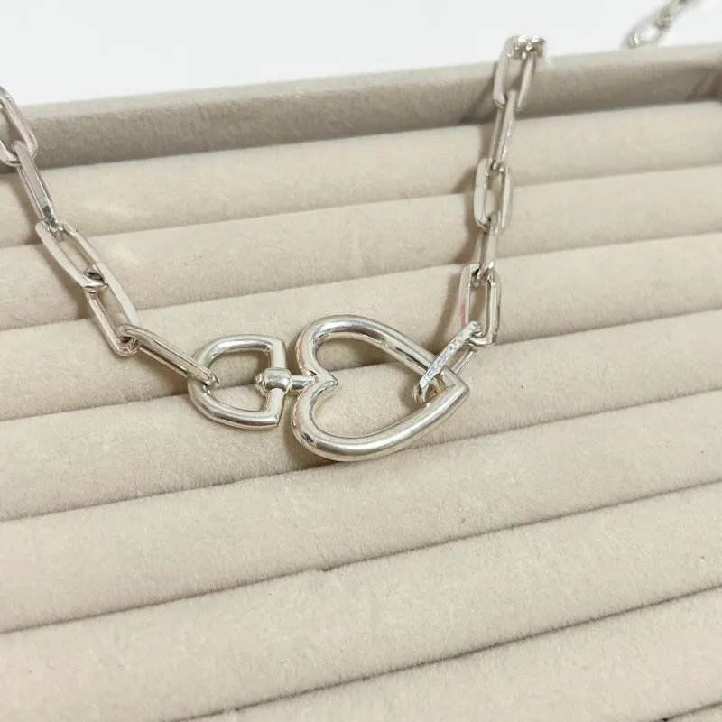 COLAR CARTIER COM MOSQUETÃO CORAÇÃO FALSO 45CM