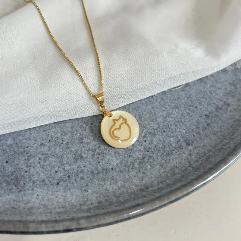 COLAR MADREPÉROLA GATO COLAR MADREPÉROLA GATO