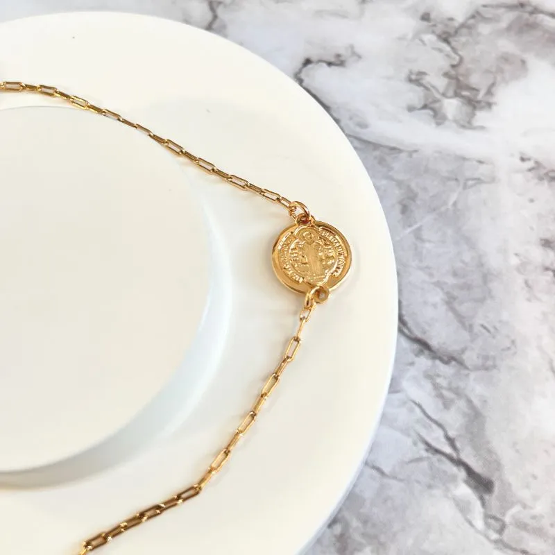 PULSEIRA CARTIER COM MEDALHA SÃO BENTO