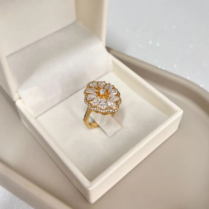 ANEL ZIRCONIA ESTILO FLOR ANEL ZIRCONIA ESTILO FLOR