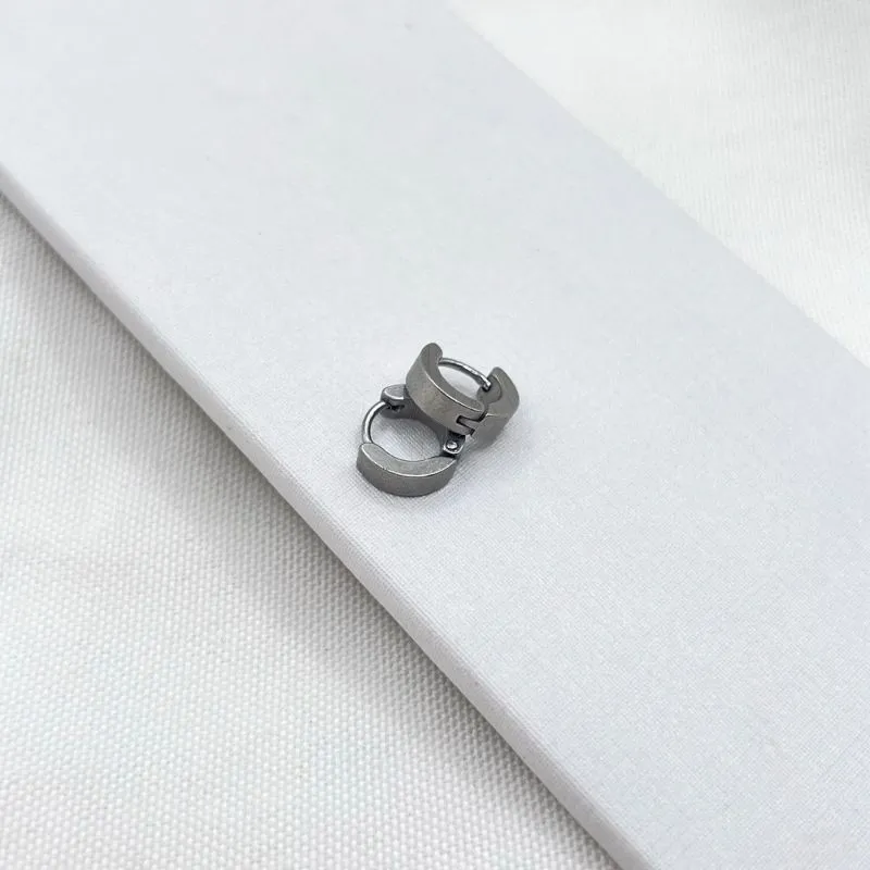 BRINCO AÇO INOX ARGOLA MASCULINA 1CM