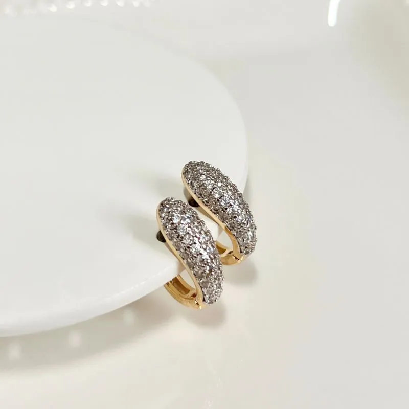 BRINCO ARGOLA ARTICULADA COM MICRO ZIRCONIA 1,3CM BRINCO ARGOLA ARTICULADA COM MICRO ZIRCONIA 1,3CM