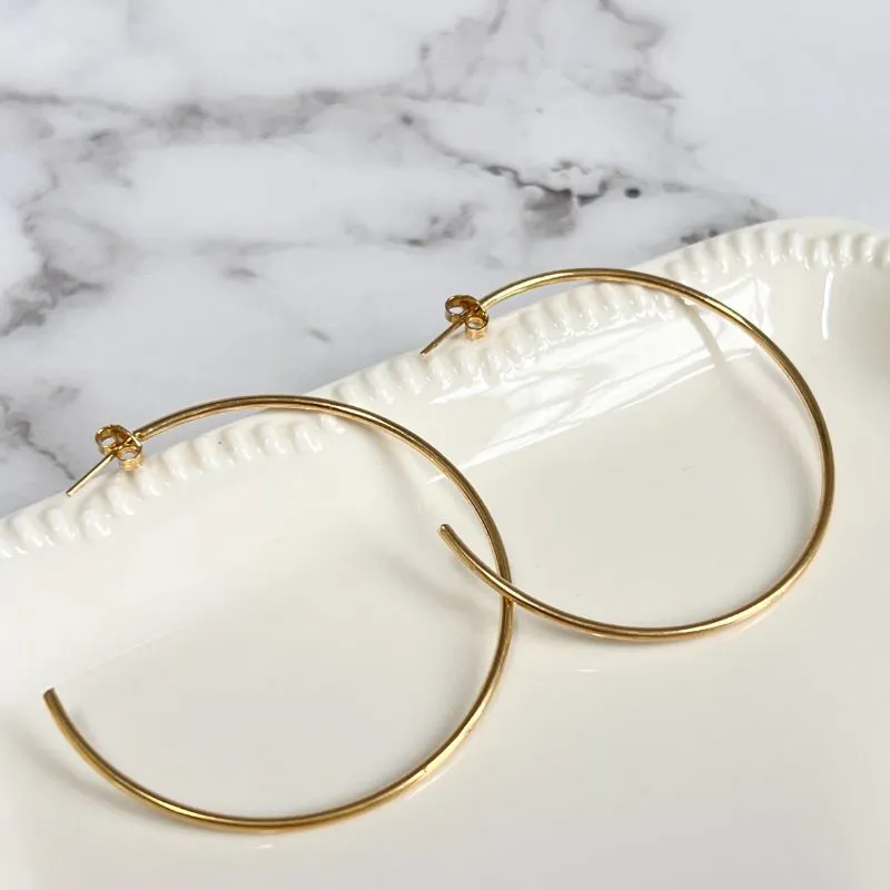 BRINCO ARGOLA FIO TRADICIONAL 5CM