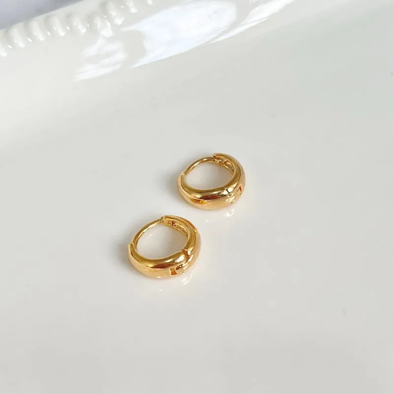 BRINCO ARGOLA GOTA LISA 1CM BRINCO ARGOLA GOTA LISA 1CM