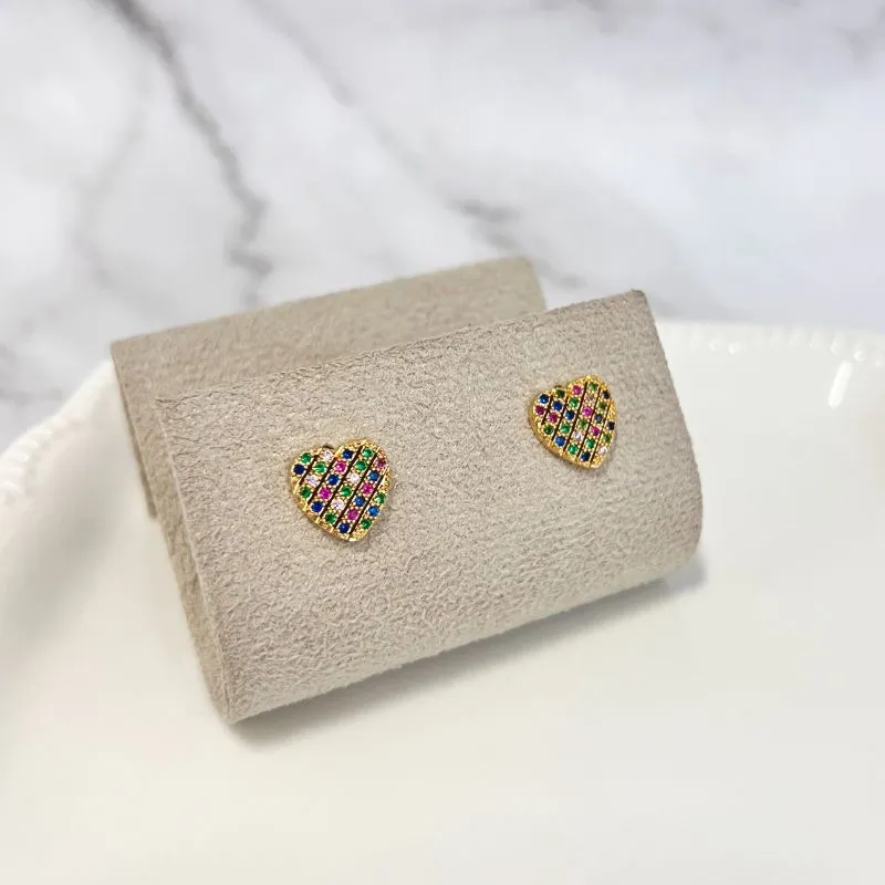 BRINCO CORAÇÃO COLORIDO LISTRAS