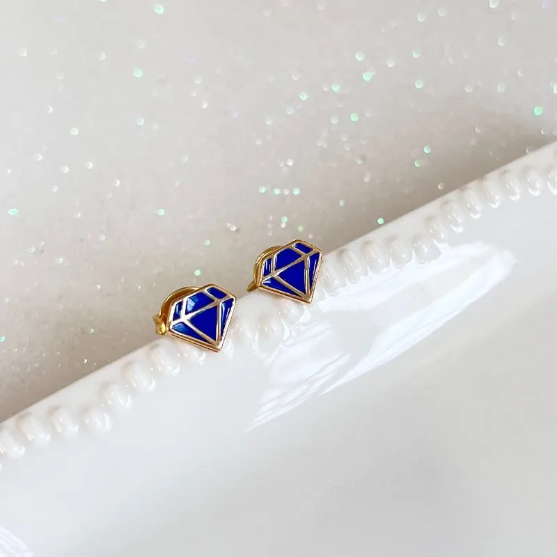 BRINCO DIAMANTE RESINADO AZUL BRINCO DIAMANTE RESINADO AZUL