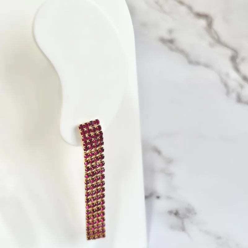 BRINCO FRANJA STRASS PINK