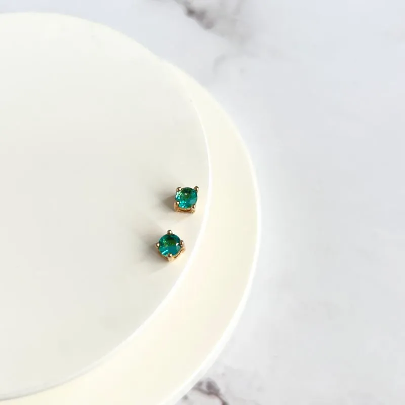 BRINCO PONTO DE LUZ TURMALINA 4MM