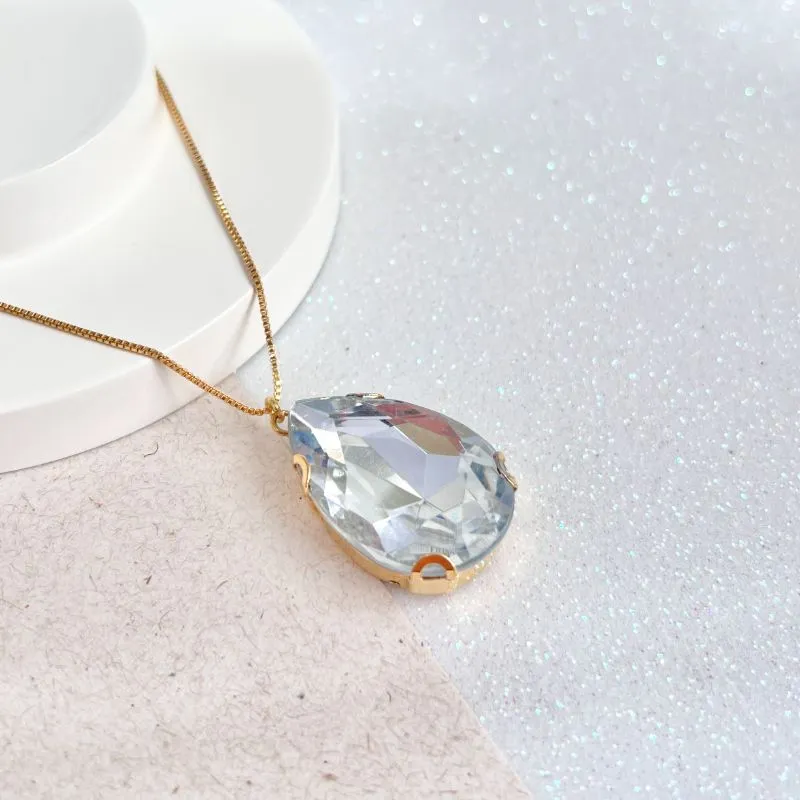 COLAR GOTA CRISTAL CHATON COLAR GOTA CRISTAL CHATON