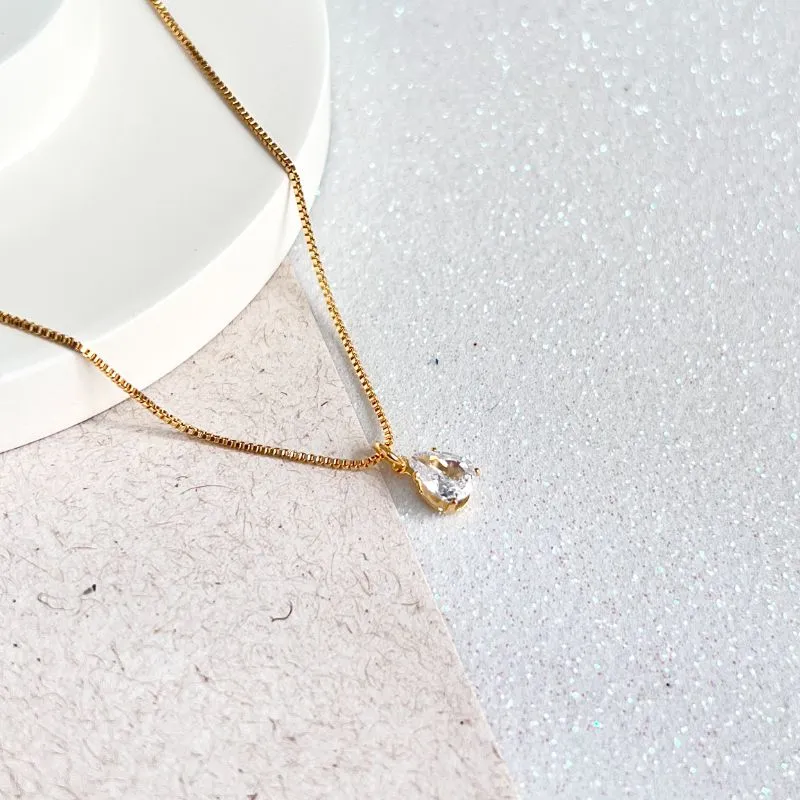 COLAR PINGENTE PONTO DE LUZ GOTA CRISTAL COLAR PINGENTE PONTO DE LUZ GOTA CRISTAL