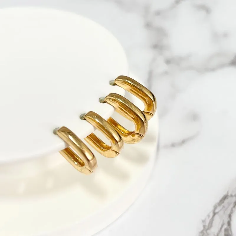 DUPLA DE ARGOLAS OVAL ACHATADA