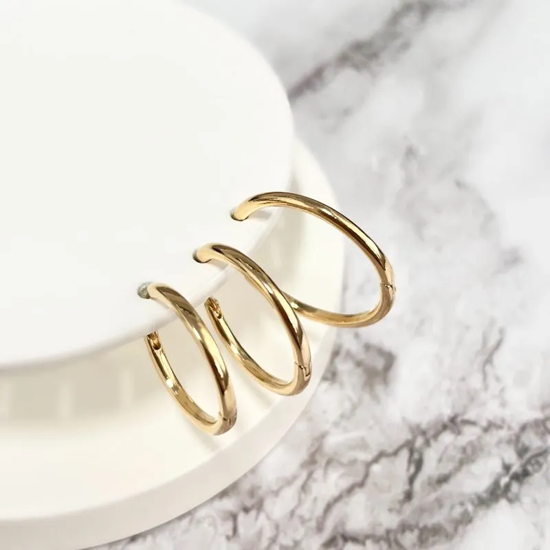 TRIO BRINCO ARGOLA FINAS E LISAS