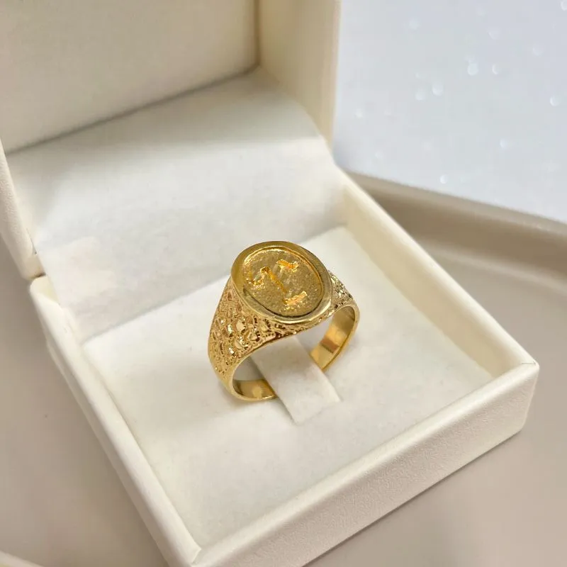 ANEL MASCULINO LETRA T