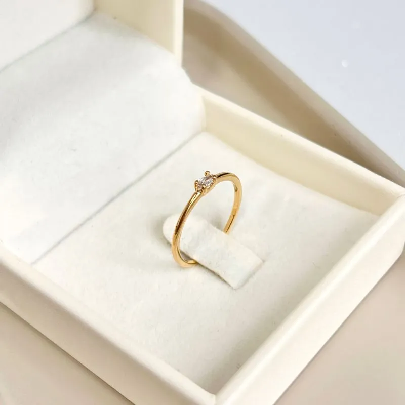 ANEL PEDRA MINI NAVETE CRISTAL