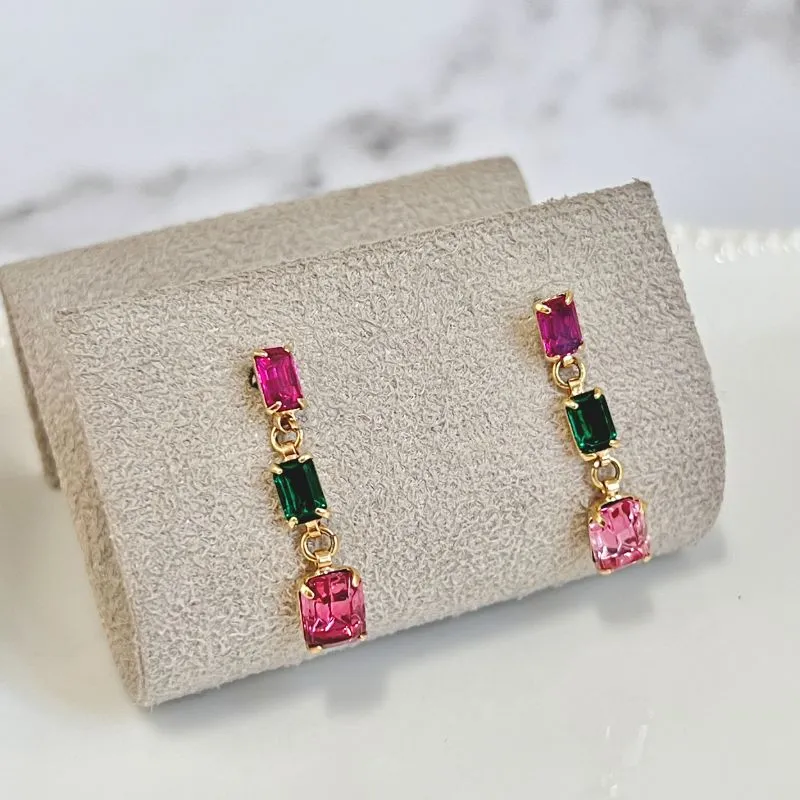 BRINCO 3 PEDRAS RETANGULAR