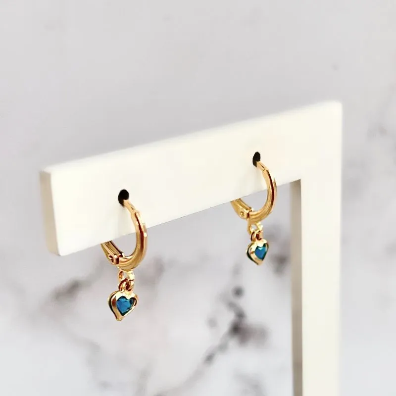 BRINCO ARGOLA CLICK CORAÇÃO AZUL