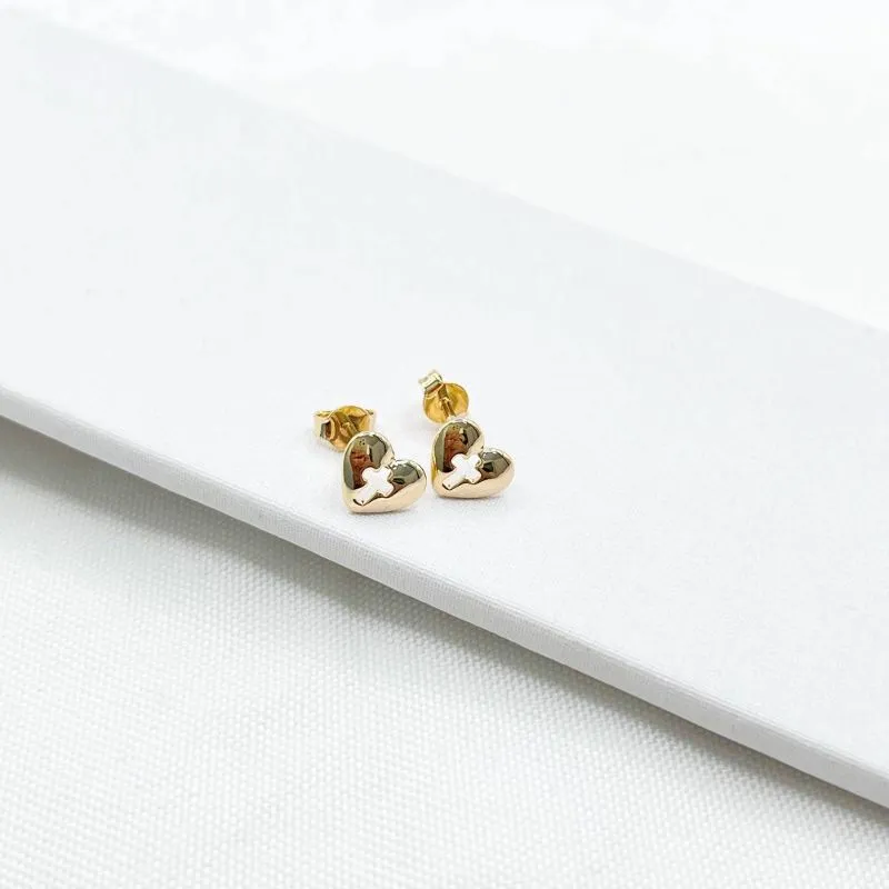 BRINCO CORAÇÃO COM CRUZ