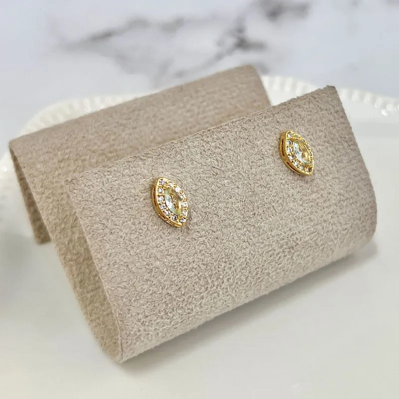 BRINCO PRINCESA PEDRA FORMATO NAVETE - ACQUA