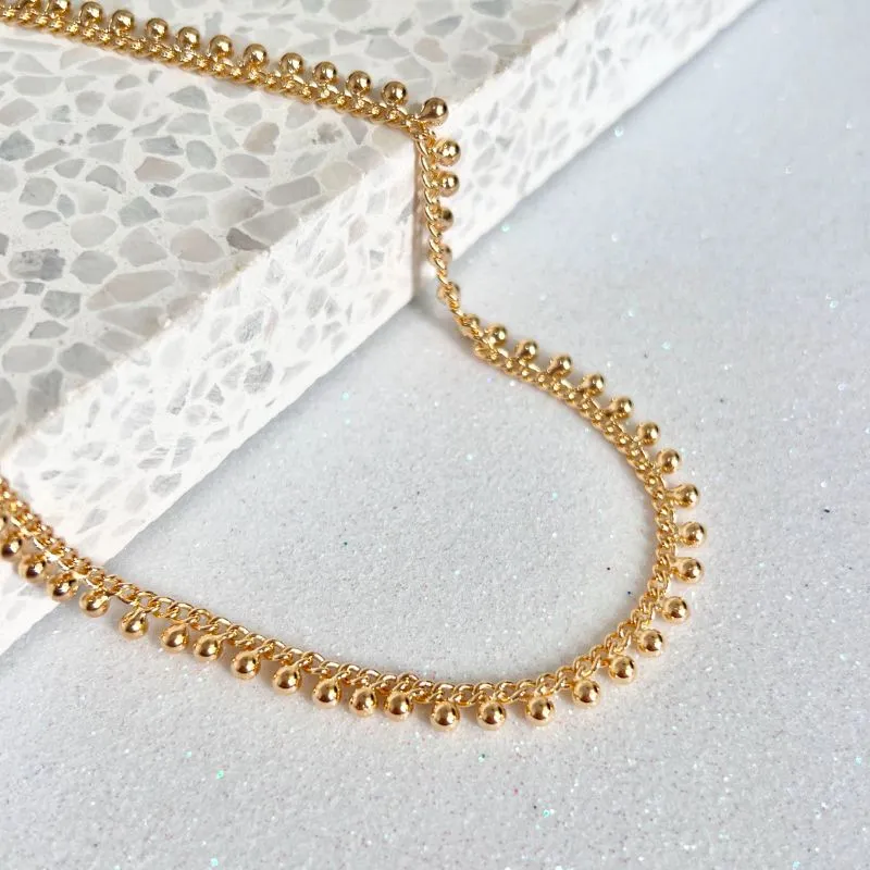 COLAR CHOKER BOLINHAS 45CM