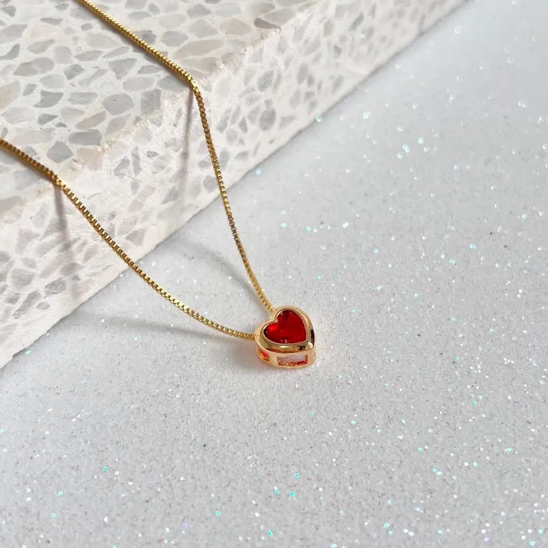COLAR CORAÇÃO RUBI