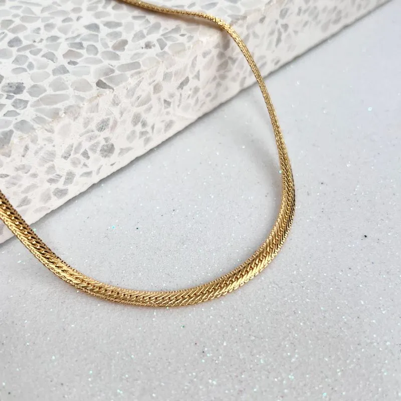 COLAR GRUME DUPLA TRABALHADA FINA 45CM