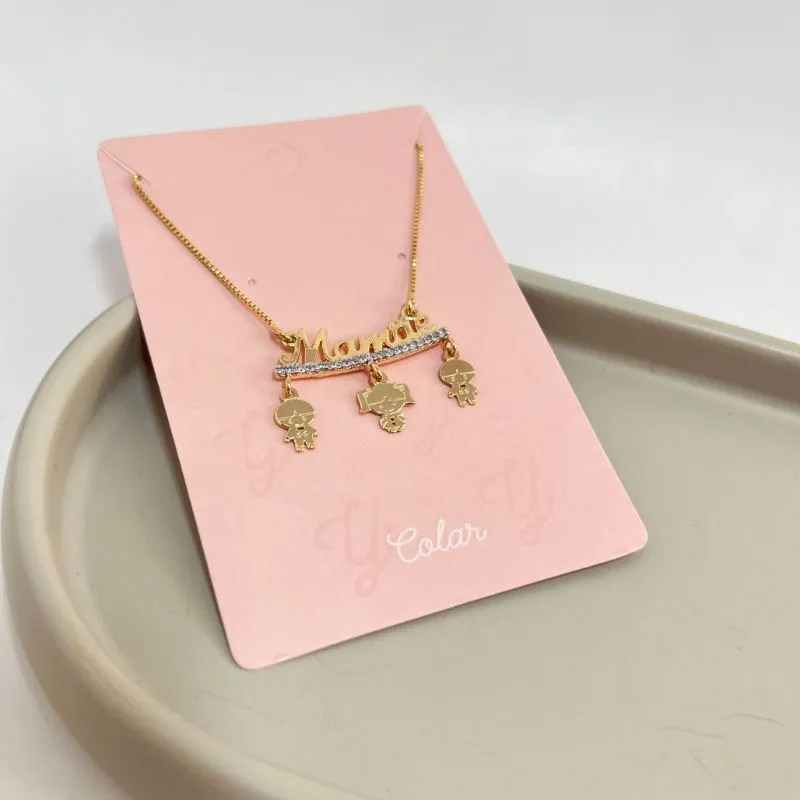 COLAR MAMÃE COM 2 MENINOS E 1 MENINA