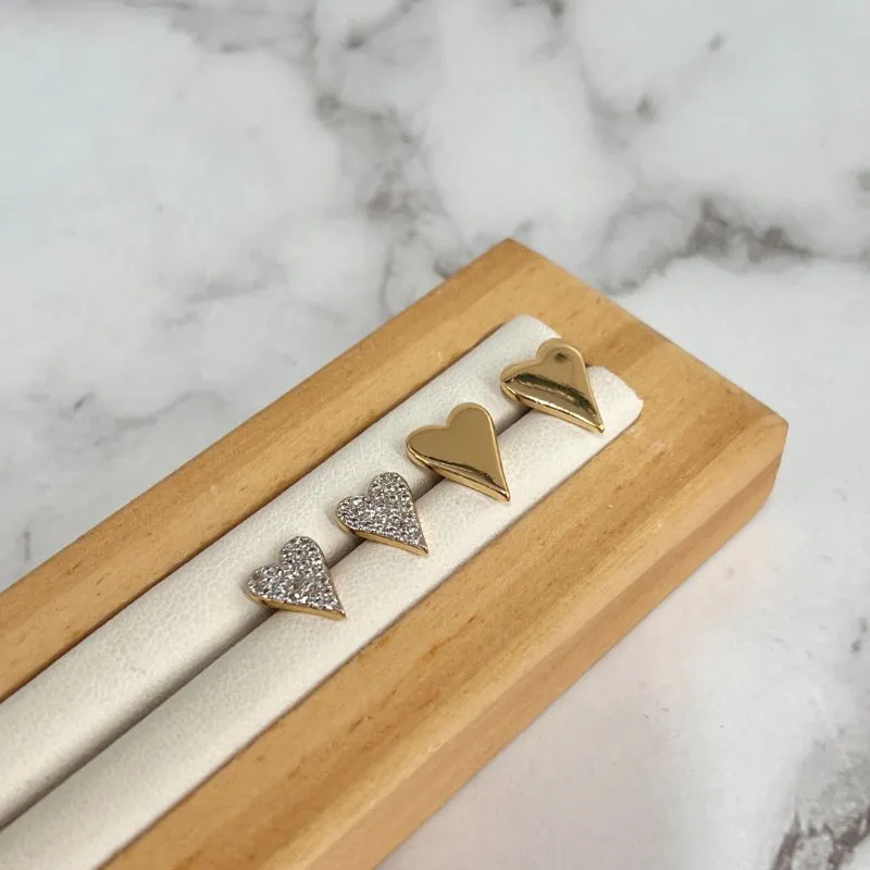 DUPLA PINO CORAÇÃO LISO E CRAVEJADO