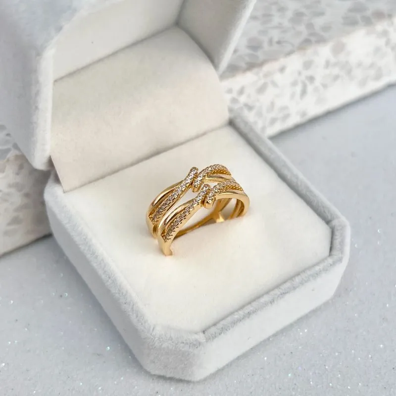 ANEL 2 AROS FALSOS COM MICRO ZIRCONIA