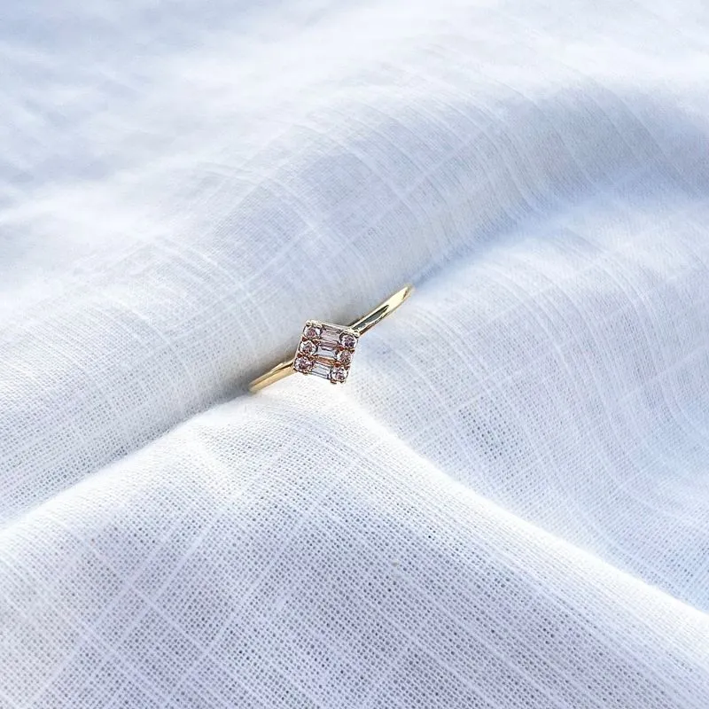 ANEL 3 BAGUETES COM MICRO ZIRCONIA