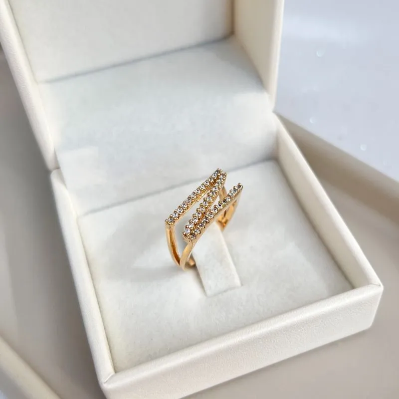 ANEL AJUSTÁVEL LETRA CRAVEJADA HORIZONTAL - N