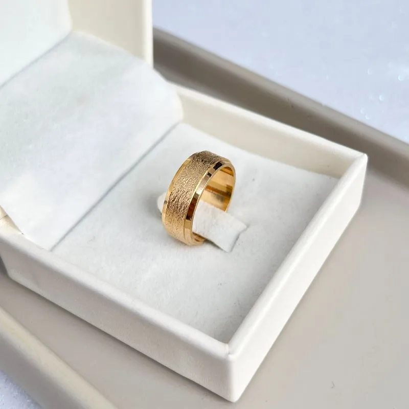 ANEL ALIANÇA 7MM GRANITADA