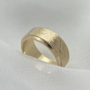 ANEL ALIANÇA 7MM GRANITADA