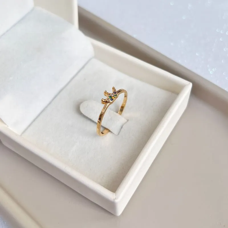 ANEL COROA COM ZIRCONIAS COLORIDAS