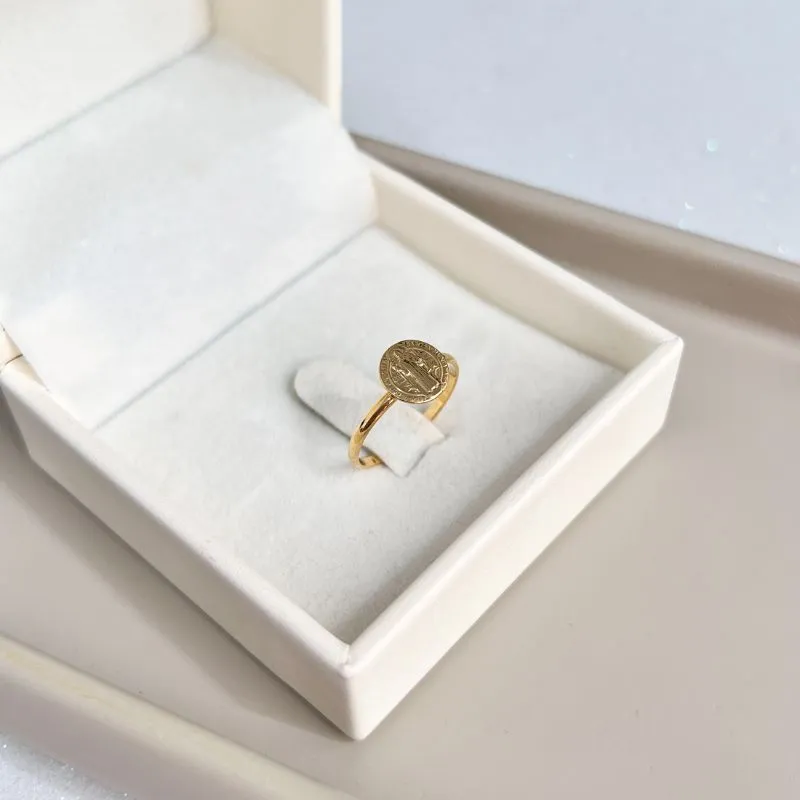 ANEL FALANGE MEDALHA DE SÃO BENTO