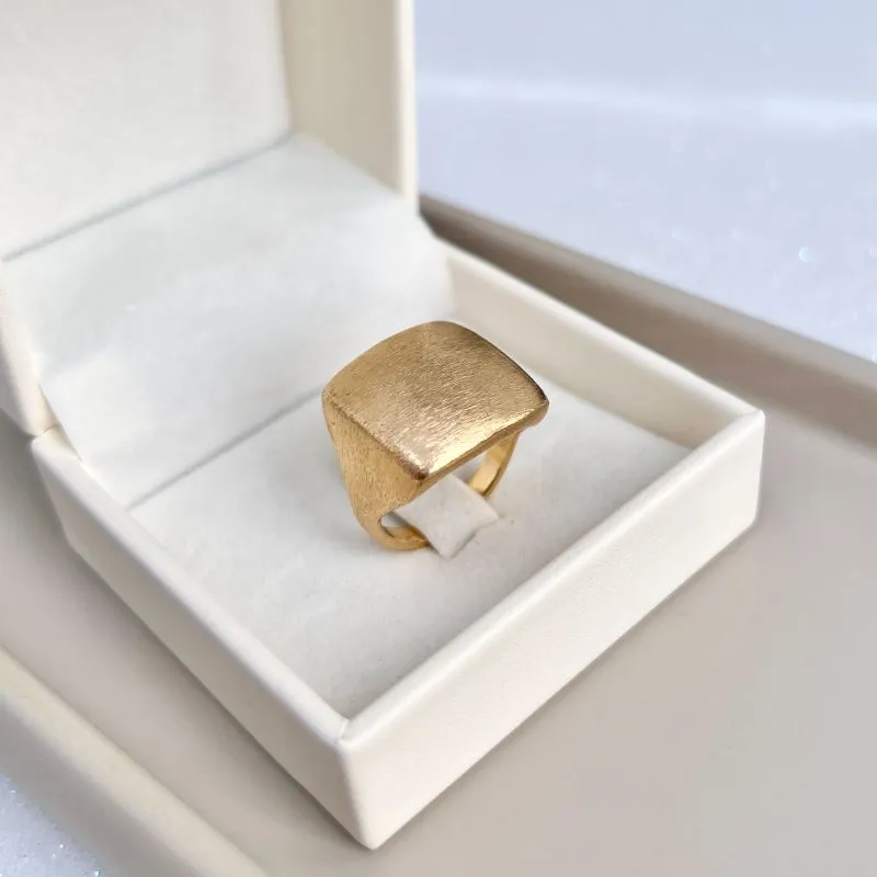 ANEL QUADRADO ACETINADO