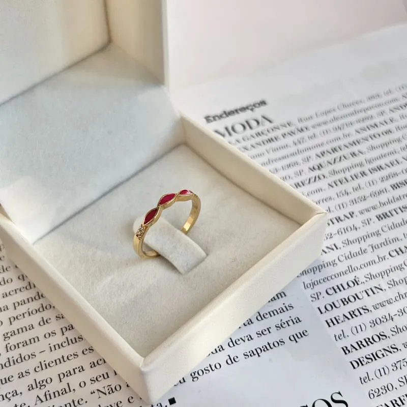 ANEL RESINADO PINK COM MICRO ZIRCONIA