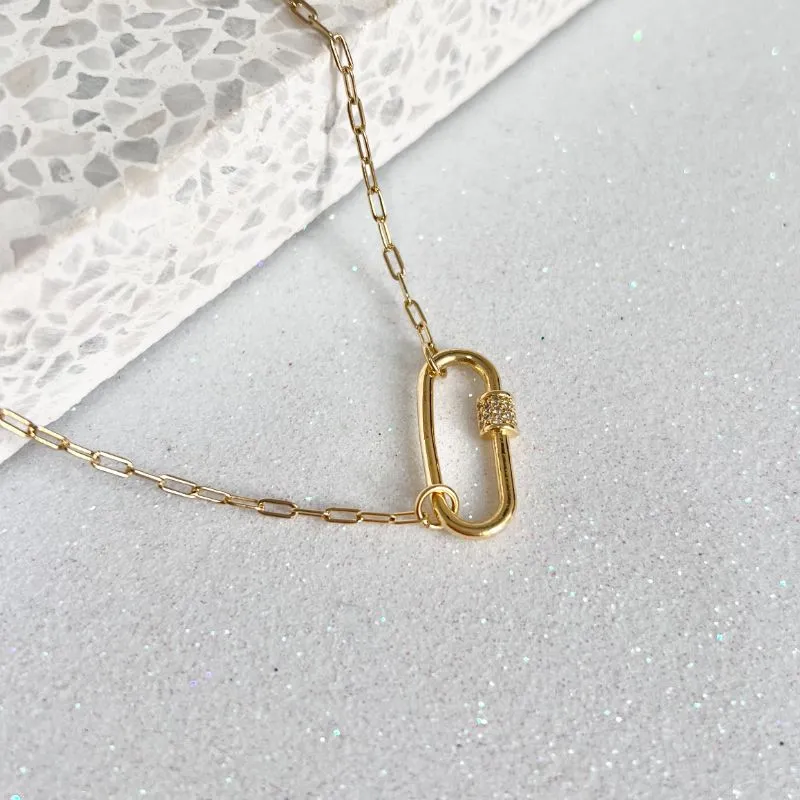 COLAR CARTIER FINA COM MOSQUETÃO MINI